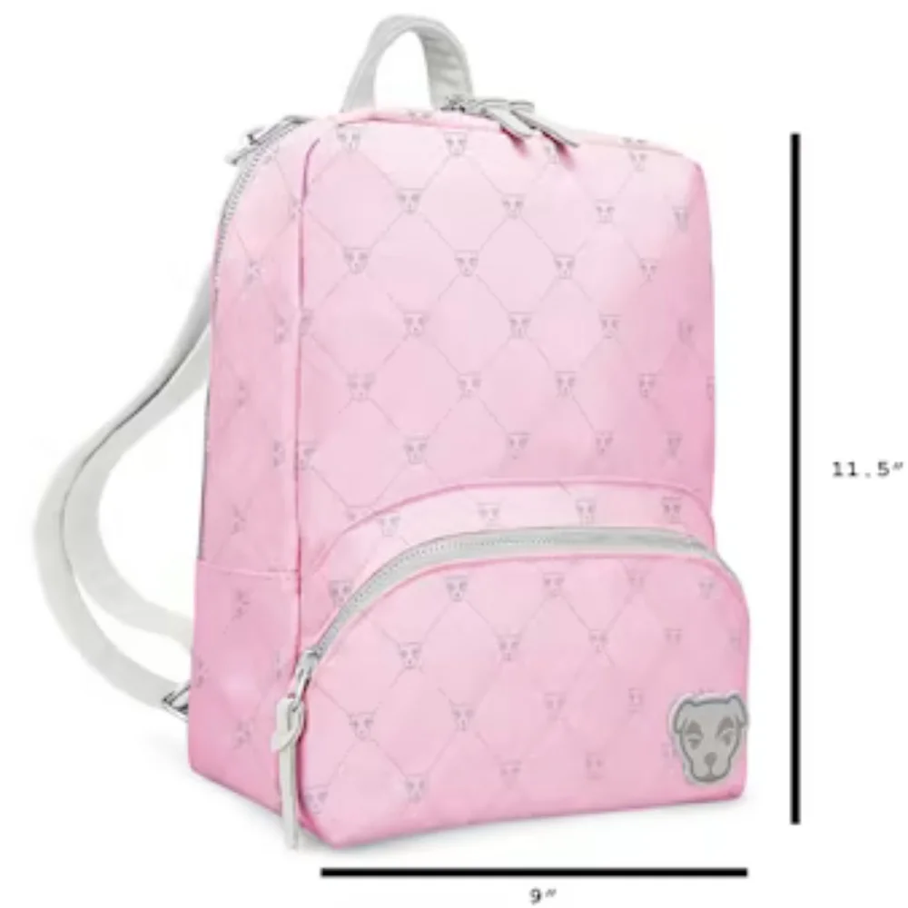 Nintendo Animal Crossing New Horizon Pink Patterned Full Size Backpack NWT